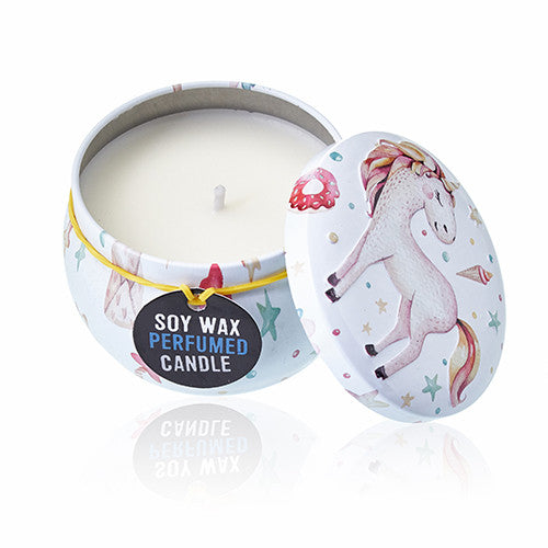 Art Tin Soy wax Candles, Unicorns, Moonstone
