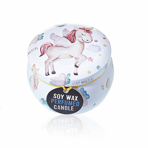 Art Tin Soy wax Candles, Unicorns, Moonstone