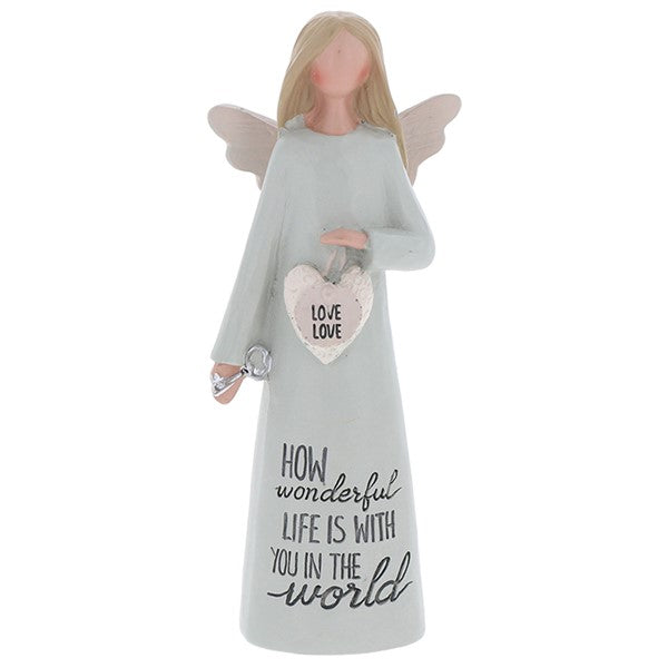 How wonderful life is with you in the world, Angel Figurine