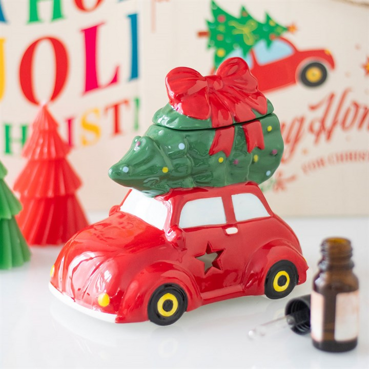*Nostalgic Car with Christmas Tree Ceramic Oil Burner (12/24)