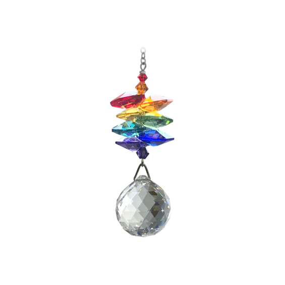 Medium Crystal Cascades with ball pendant.