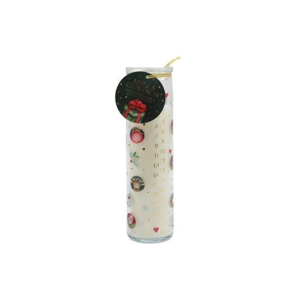 20cm Christmas Bauble Advent Tube Candle