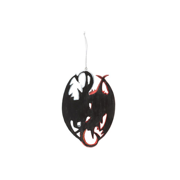 Fire and Ice Dragon Hanging Ornament by Anne Stokes