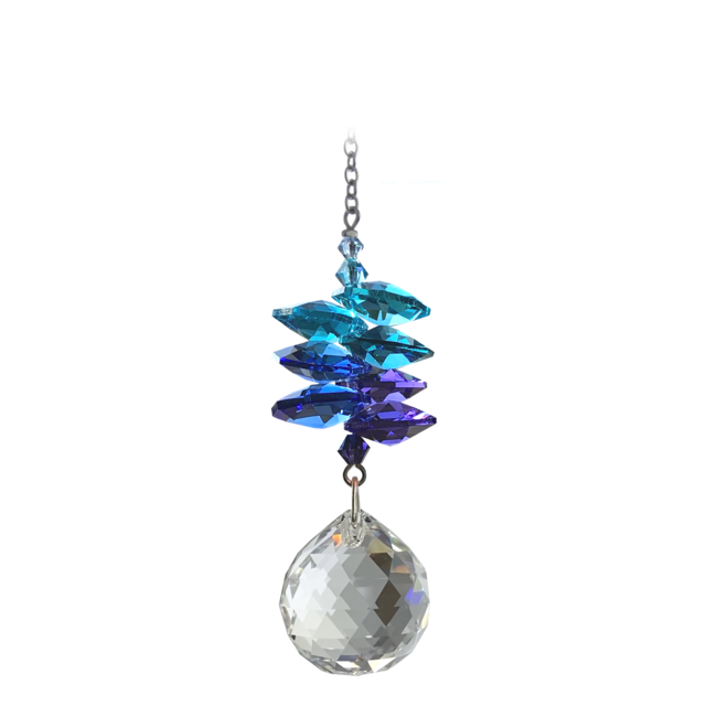 Medium Crystal Cascades with ball pendant.