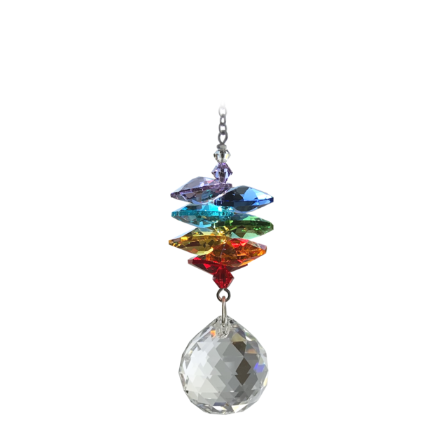 Medium Crystal Cascades with ball pendant.