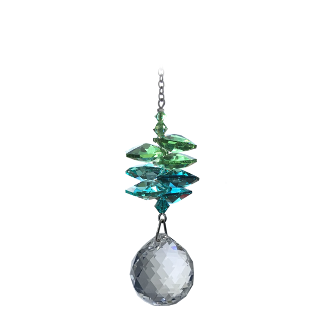 Medium Crystal Cascades with ball pendant.