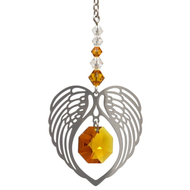 Birthstone Angel Wing Heart Sun Catchers