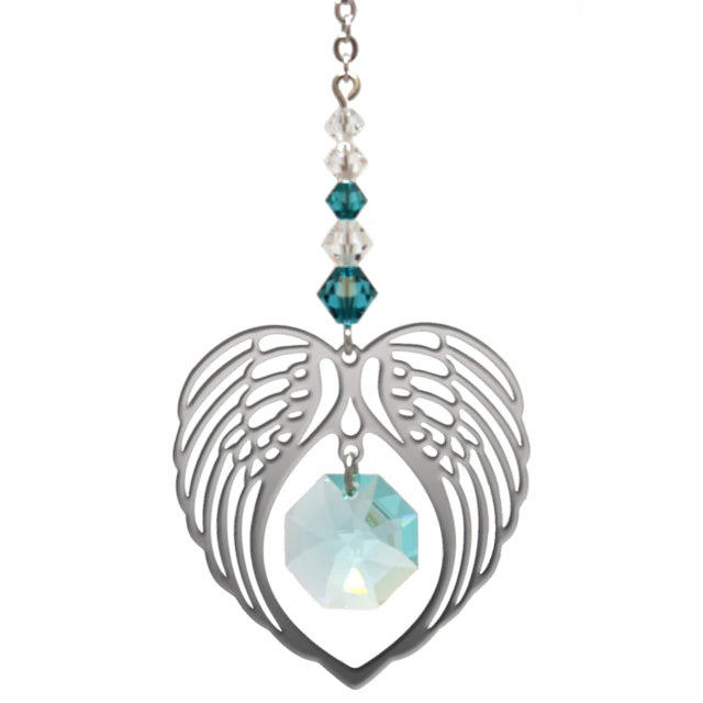 Birthstone Angel Wing Heart Sun Catchers