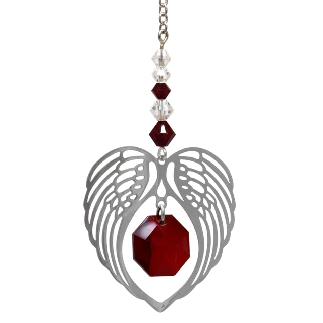 Birthstone Angel Wing Heart Sun Catchers