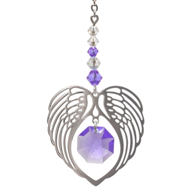 Birthstone Angel Wing Heart Sun Catchers