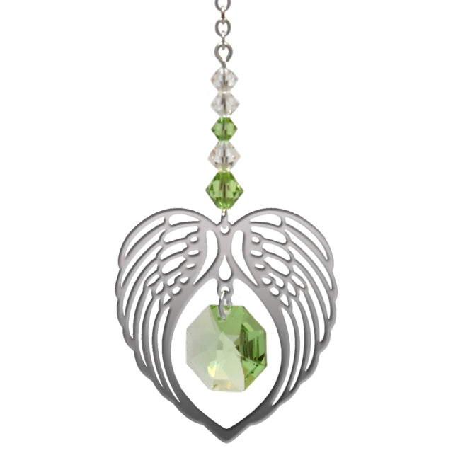 Birthstone Angel Wing Heart Sun Catchers