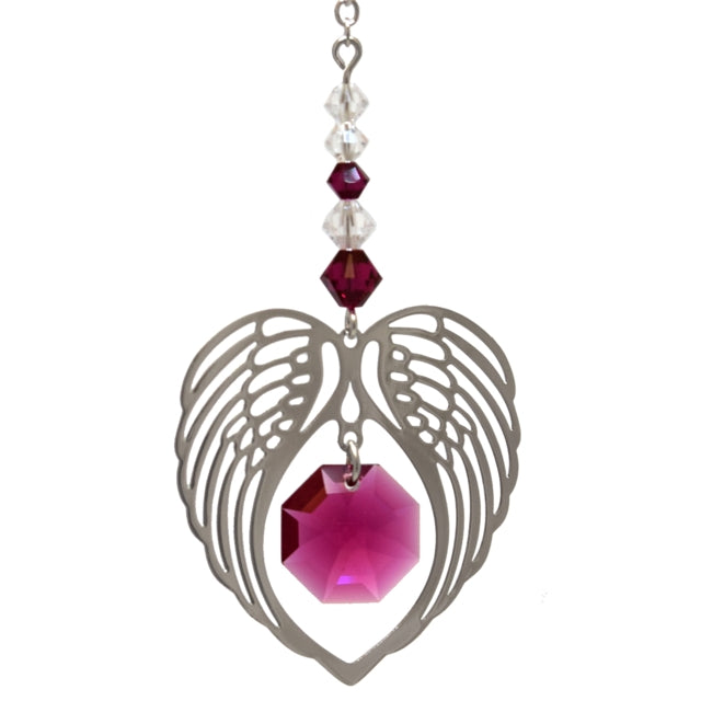 Birthstone Angel Wing Heart Sun Catchers