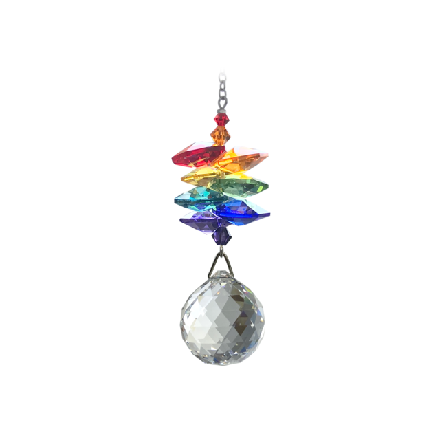 Medium Crystal Cascades with ball pendant.