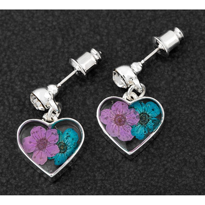 Dangly heart earrings