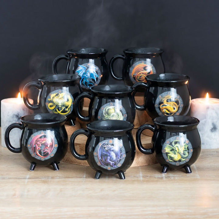 Colour change dragon cauldron mugs