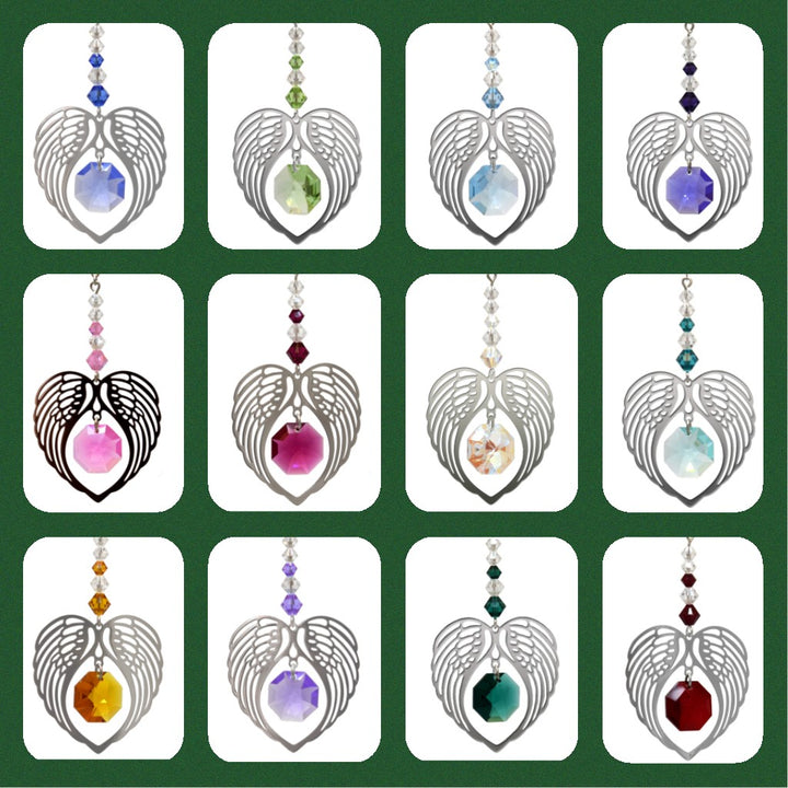 Winged heart sun catchers