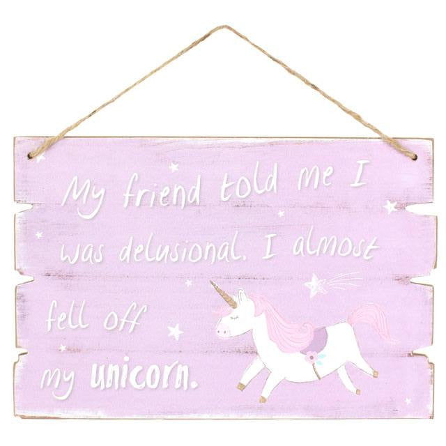 Delusional Unicorn wall plaque