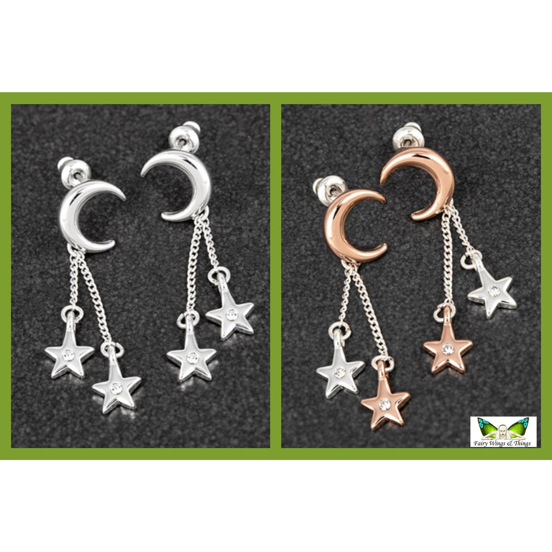 Moon and stars earrings