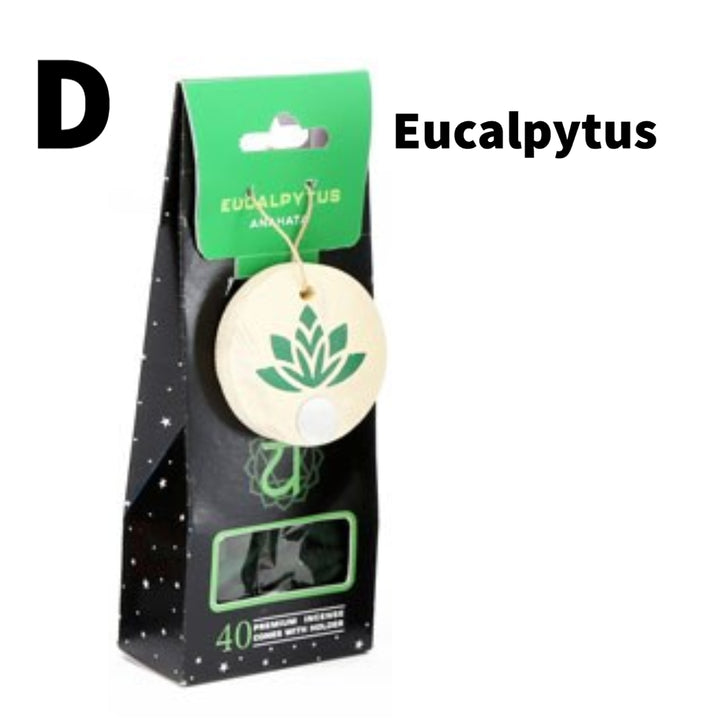 Chakra Incense Cones with Lotus Holder