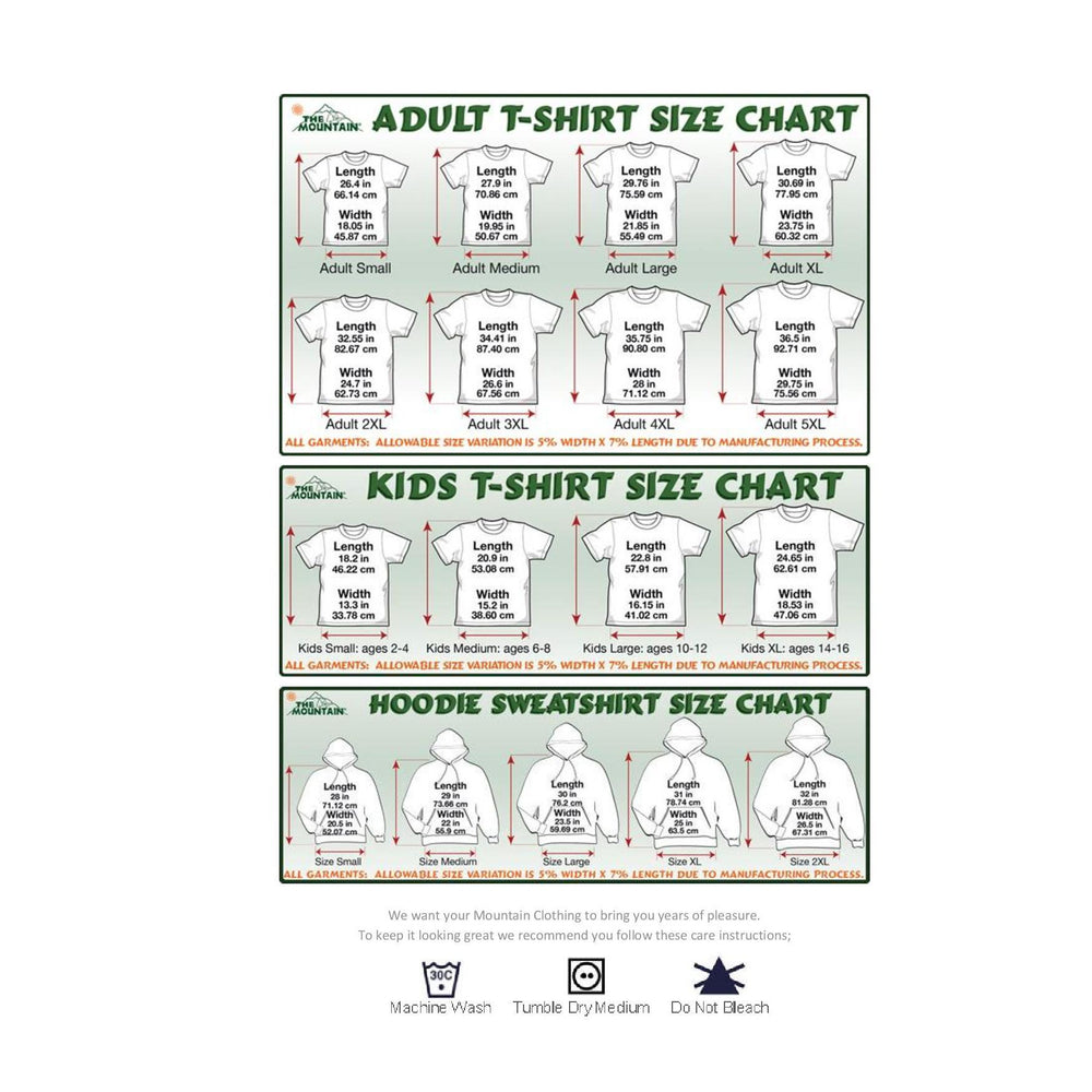 The Mountain, Size guide
