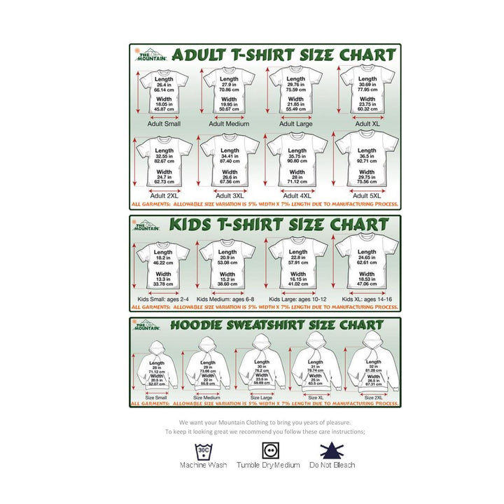 The Mountain, Size guide