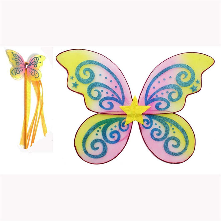 Medium star fairy wings and wand set