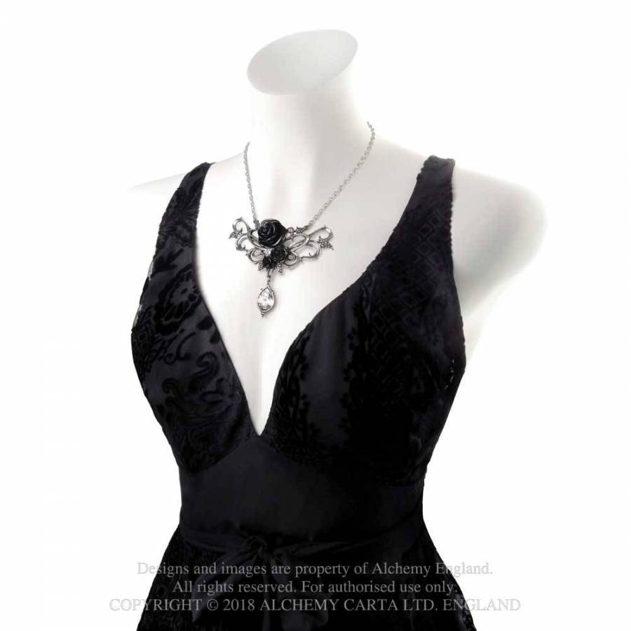 Bacchanal  Rose Necklace Worn