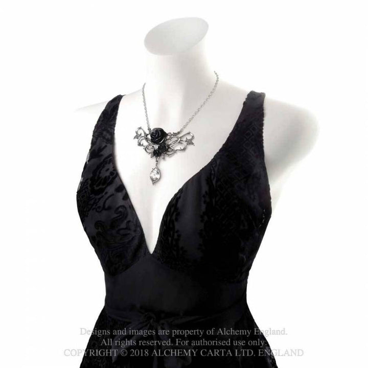 Bacchanal  Rose Necklace Worn