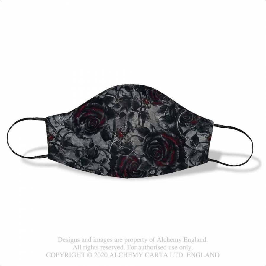 Bleeding roses face mask. front view