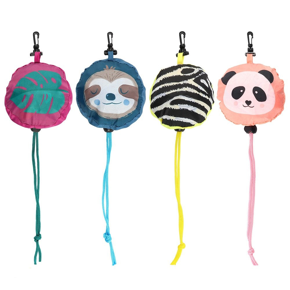 Eco animals foldable shopping bags