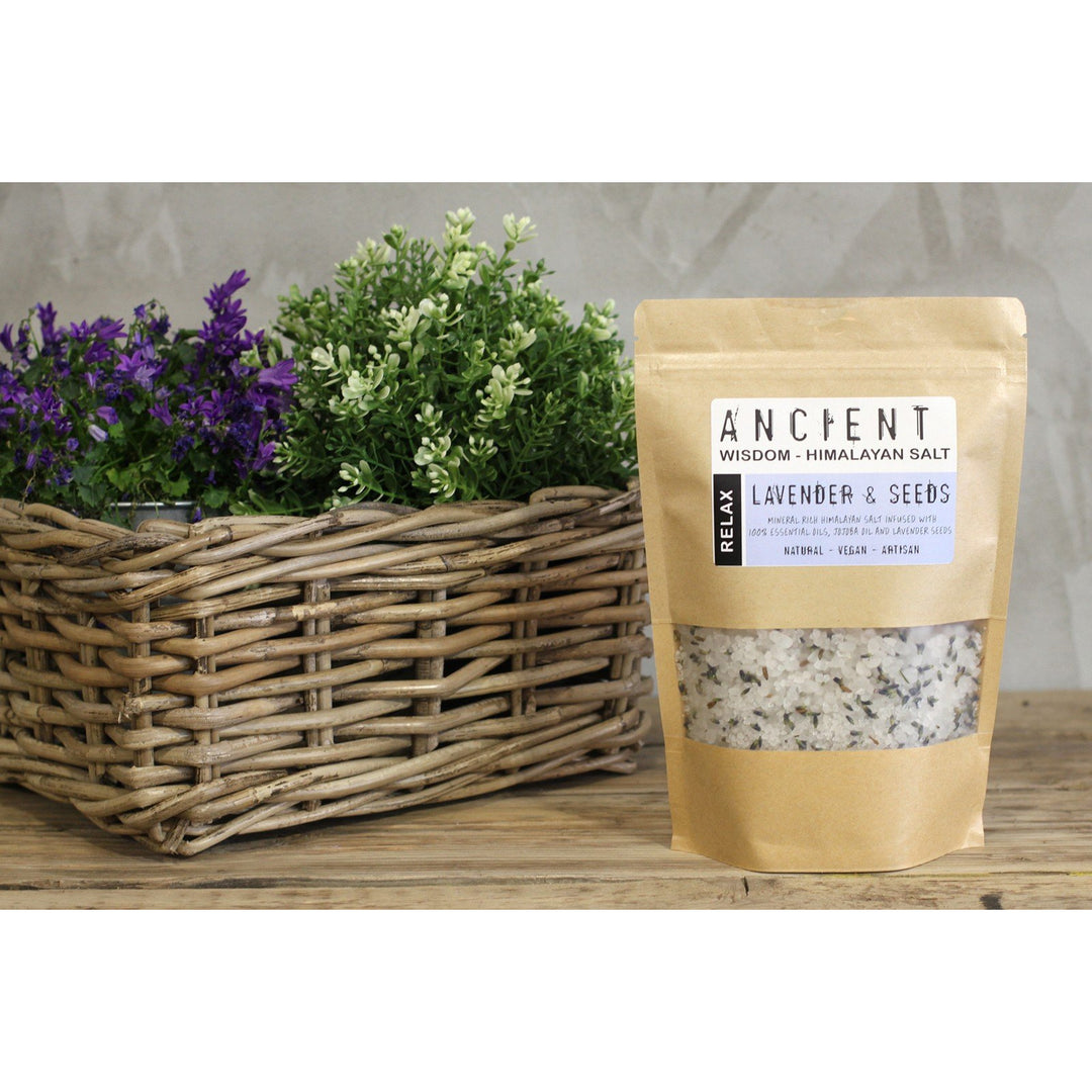 Lavender and seeds bath salt blend