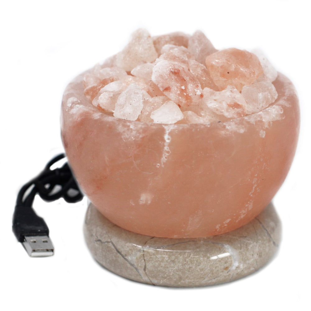 USB Himalayan fire bowl salt lamp