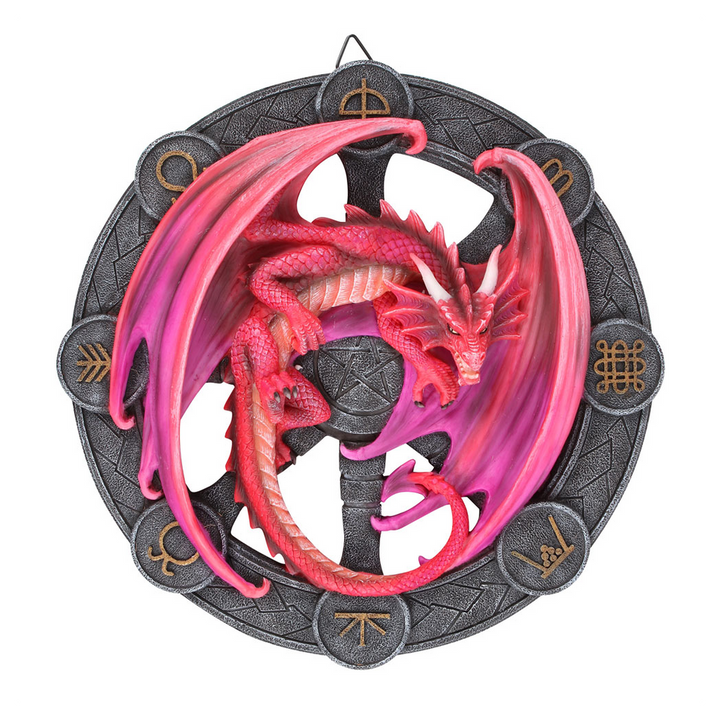 Lammas Dragon Resin Wall Plaque by Anne Stokes