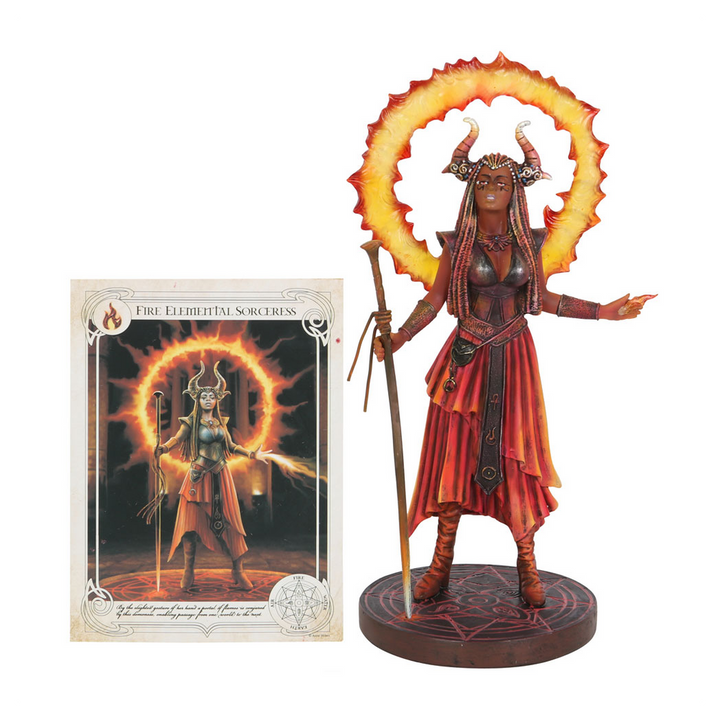Fire Elemental Sorceress Figurine by Anne Stokes