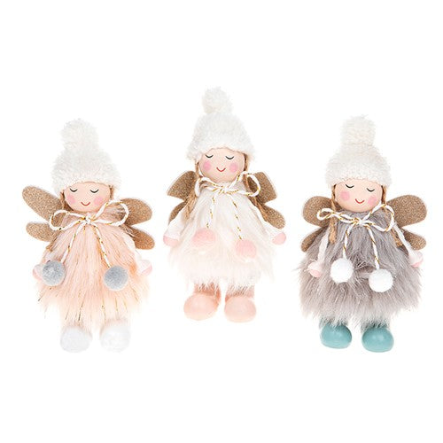 Small Soft Shades Wintery Standing Angels