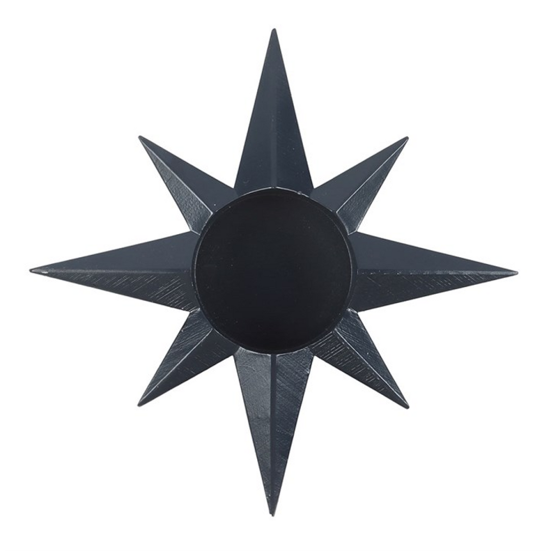 Navy Star Tealight Candle Holder