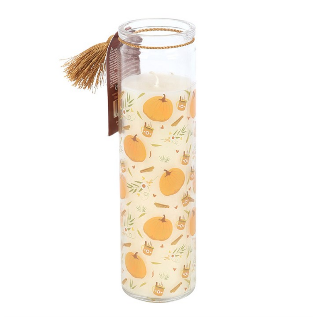 Pumpkin Print Tube Candle
