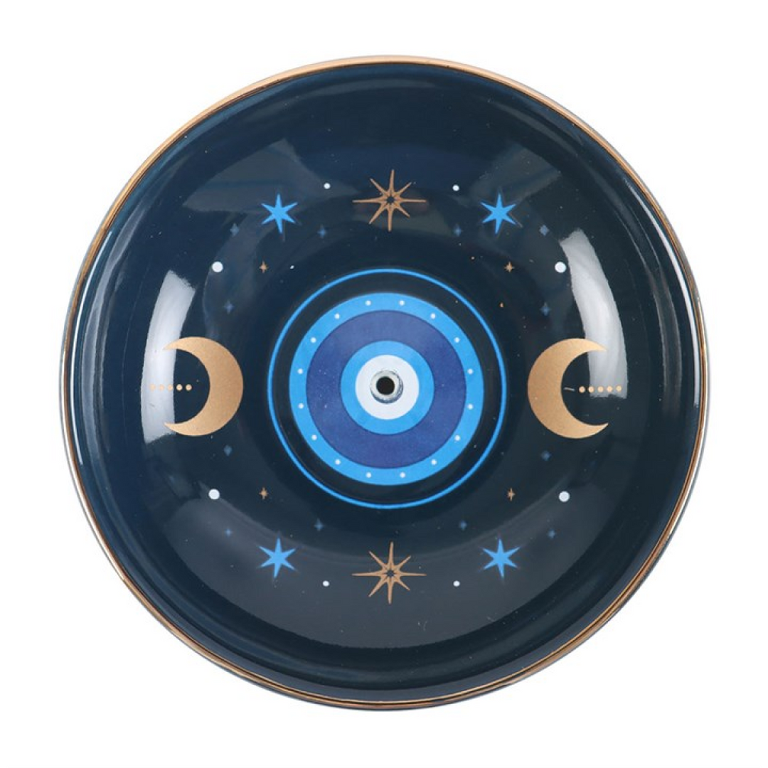 Blue All Seeing Eye Print Incense Holder