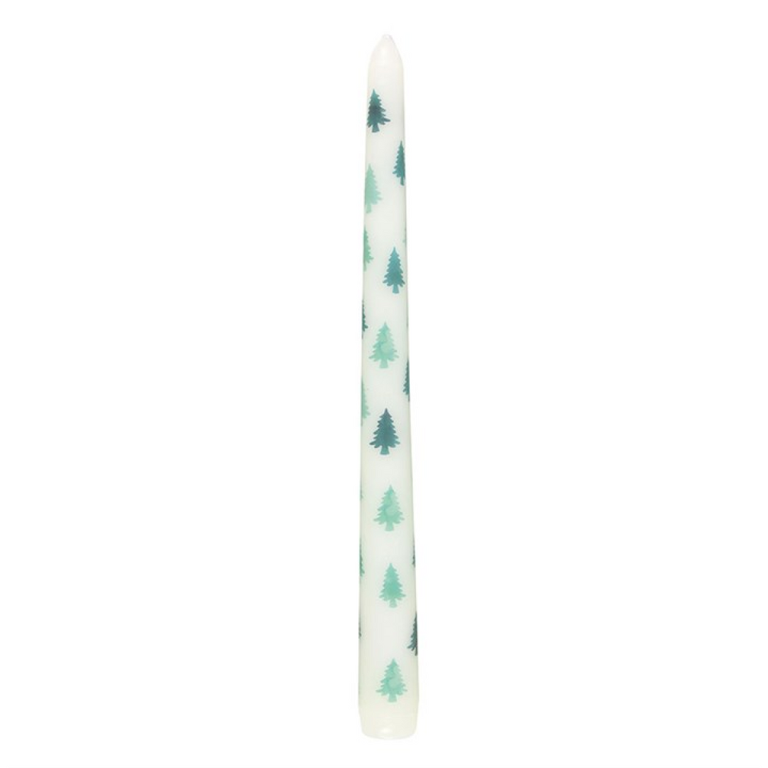 Green Fir Tree Candle Holder with Taper Candle