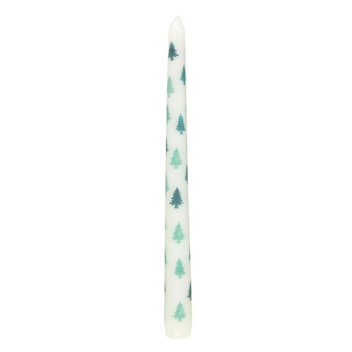Green Fir Tree Candle Holder with Taper Candle