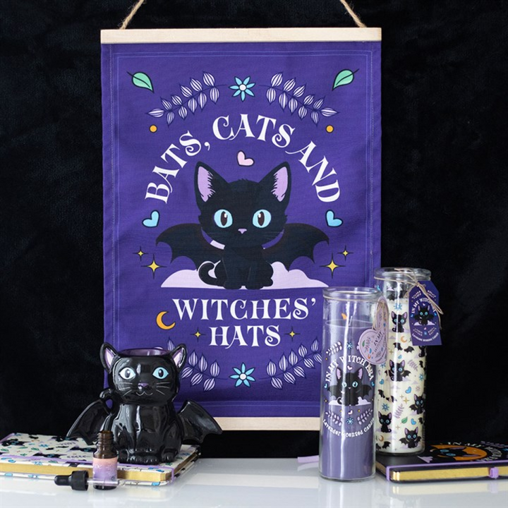Cute and Creepy Bat Cat Oil Burner and Wax Warmer