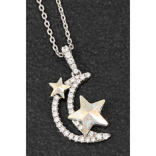 Celestial Moon and Stars Necklace