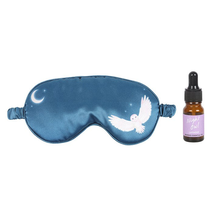 Night Owl Sleep Mask and Essential Oil Gift Set