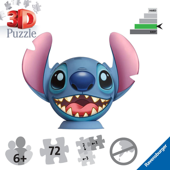 Stitch 72 Piece 3D Puzzle Ball
