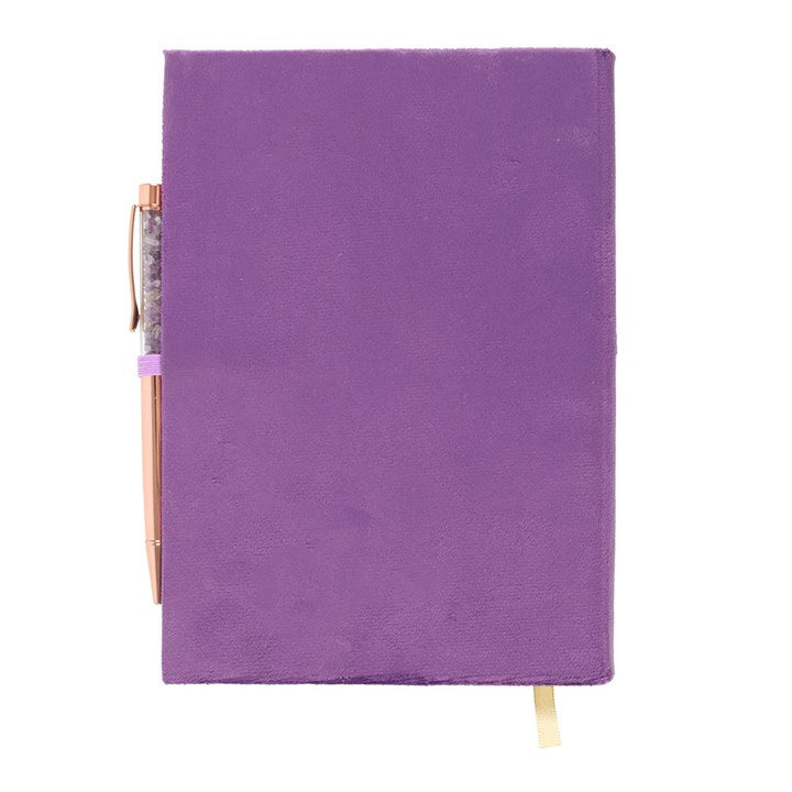 Book of Spells Journal with Amethyst Crystal Pen