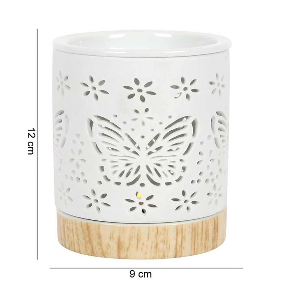 Matte Ceramic Butterfly Oil Burner