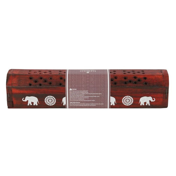 Elephant Wooden Rosewood Incense Box Set