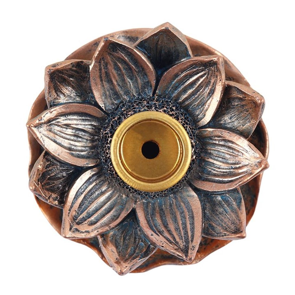 Bronze Lotus Backflow Incense Burner