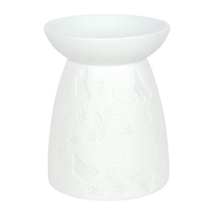 White Ceramic Butterfly Oil Burner