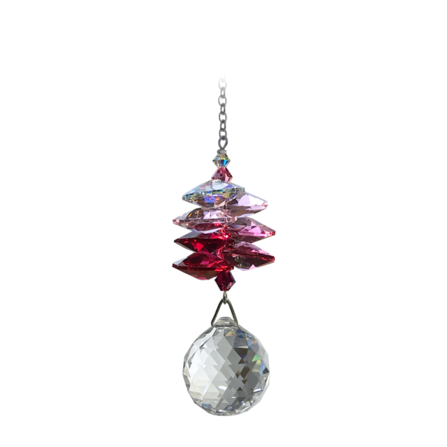 Medium Crystal Cascades with ball pendant.